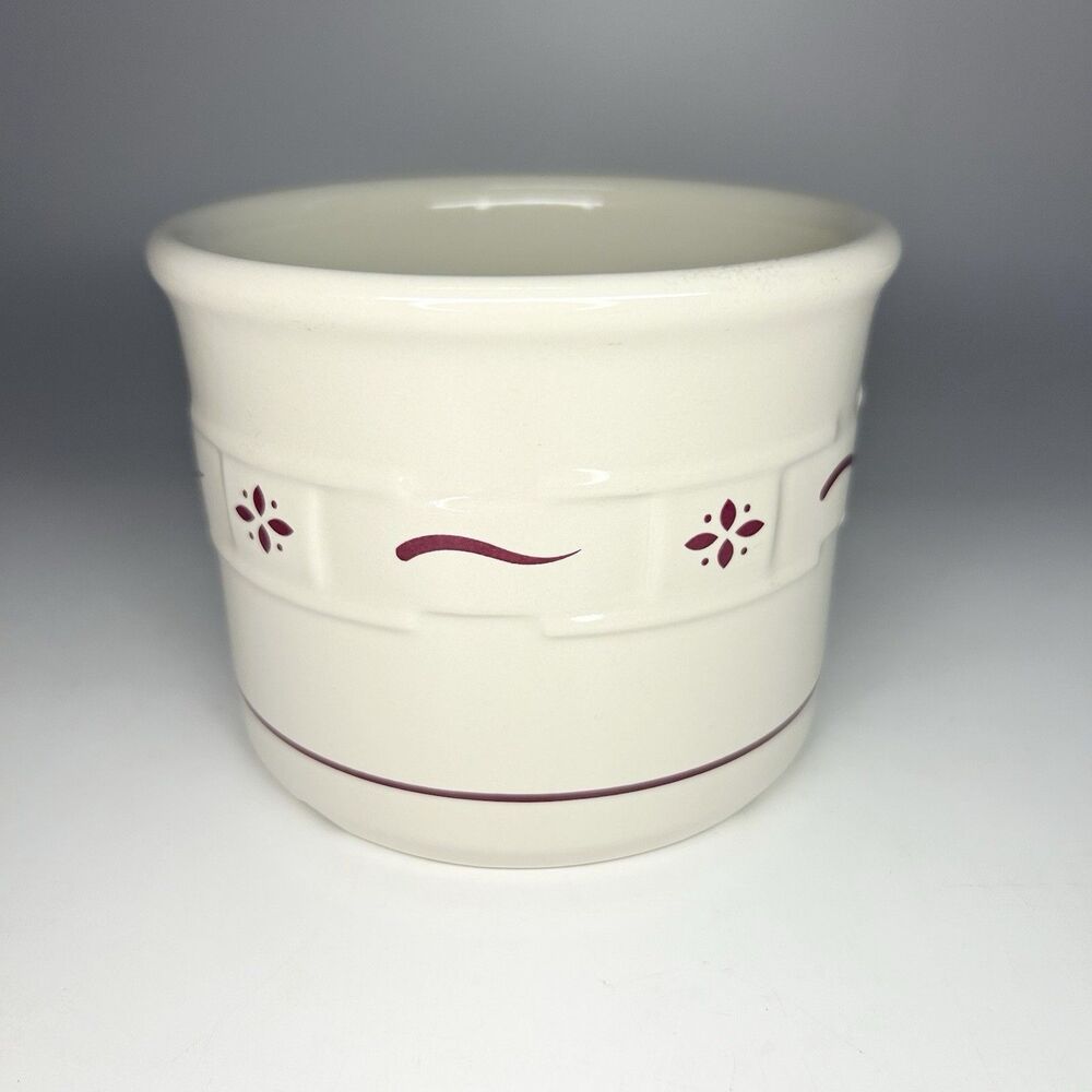 Longaberger Baskets Pottery Woven Traditions Traditional Red One Pint Crock